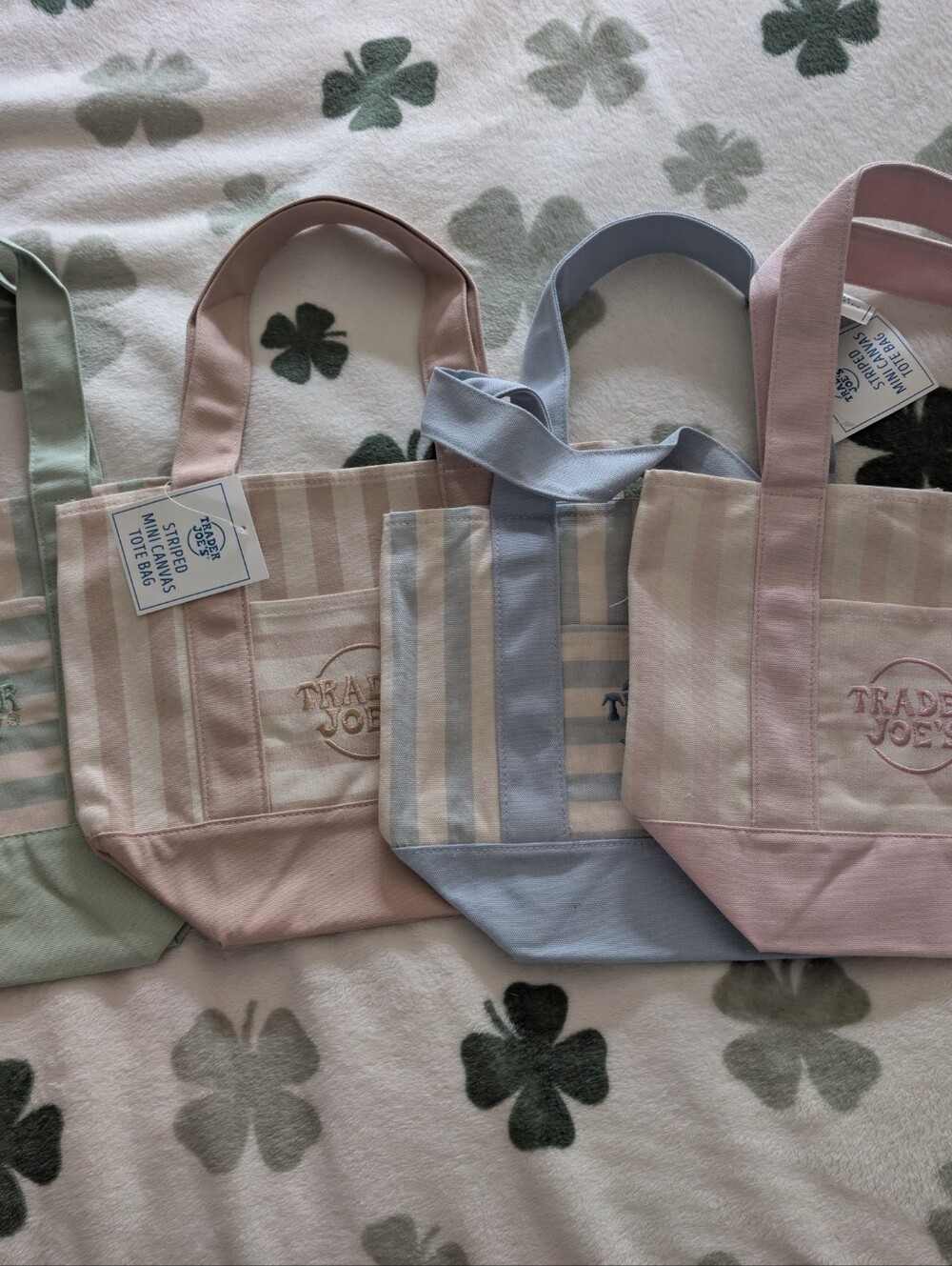 New Trader Joe's Striped Tote Bags